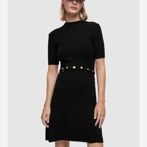 Maje ROSALIE Knit Black Mini Dress
